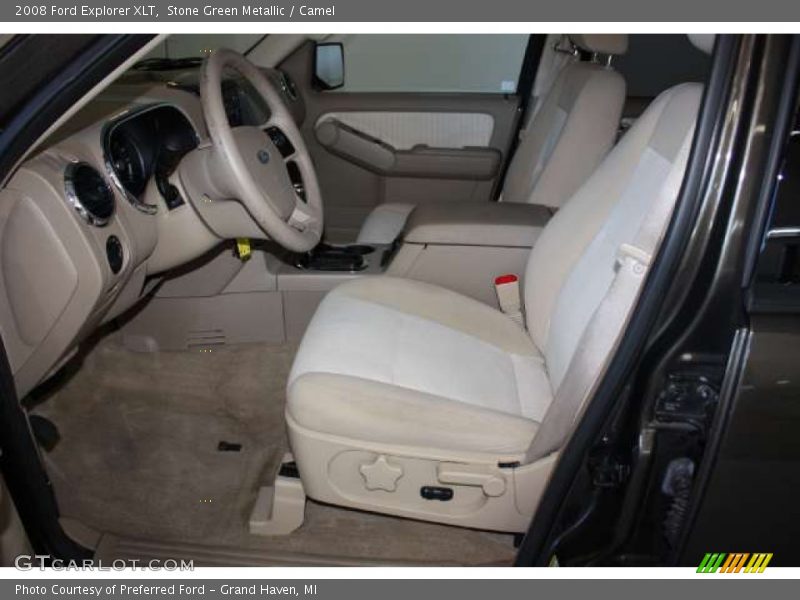Stone Green Metallic / Camel 2008 Ford Explorer XLT