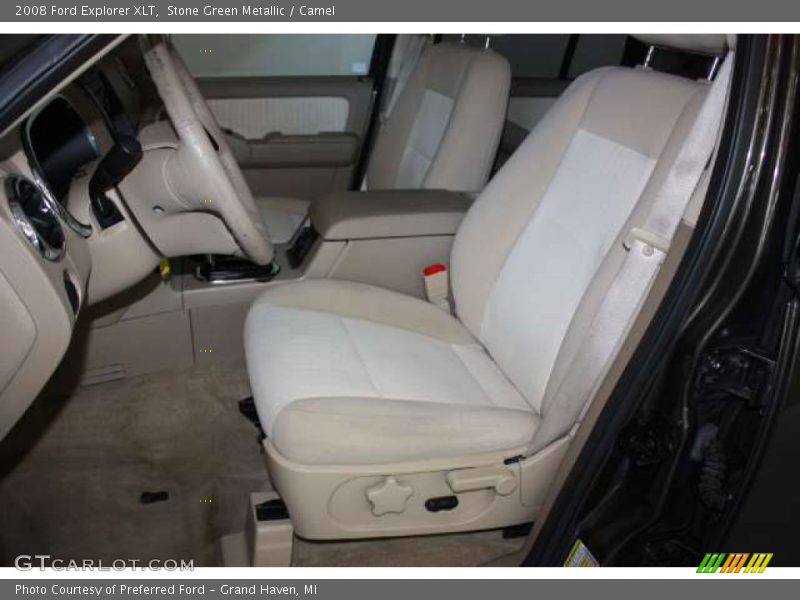 Stone Green Metallic / Camel 2008 Ford Explorer XLT