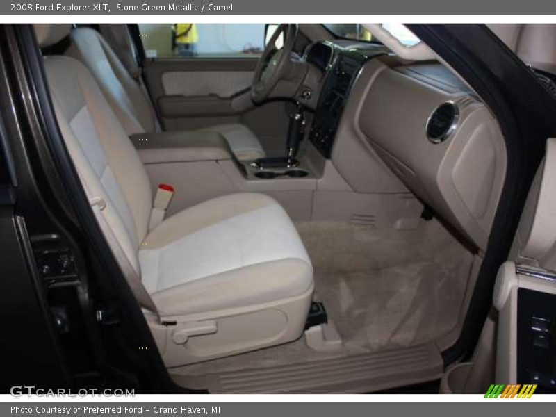 Stone Green Metallic / Camel 2008 Ford Explorer XLT