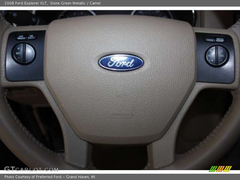 Stone Green Metallic / Camel 2008 Ford Explorer XLT