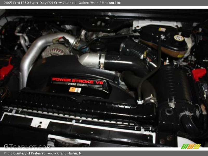 Oxford White / Medium Flint 2005 Ford F350 Super Duty FX4 Crew Cab 4x4
