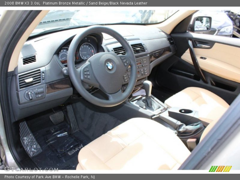 Platinum Bronze Metallic / Sand Beige/Black Nevada Leather 2008 BMW X3 3.0si