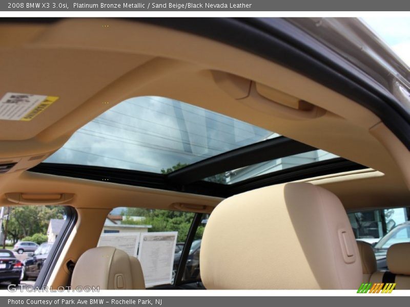 Platinum Bronze Metallic / Sand Beige/Black Nevada Leather 2008 BMW X3 3.0si