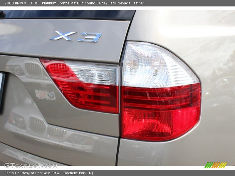 Platinum Bronze Metallic / Sand Beige/Black Nevada Leather 2008 BMW X3 3.0si