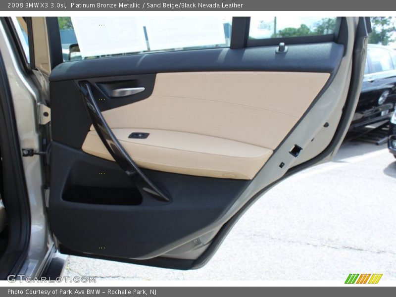 Platinum Bronze Metallic / Sand Beige/Black Nevada Leather 2008 BMW X3 3.0si