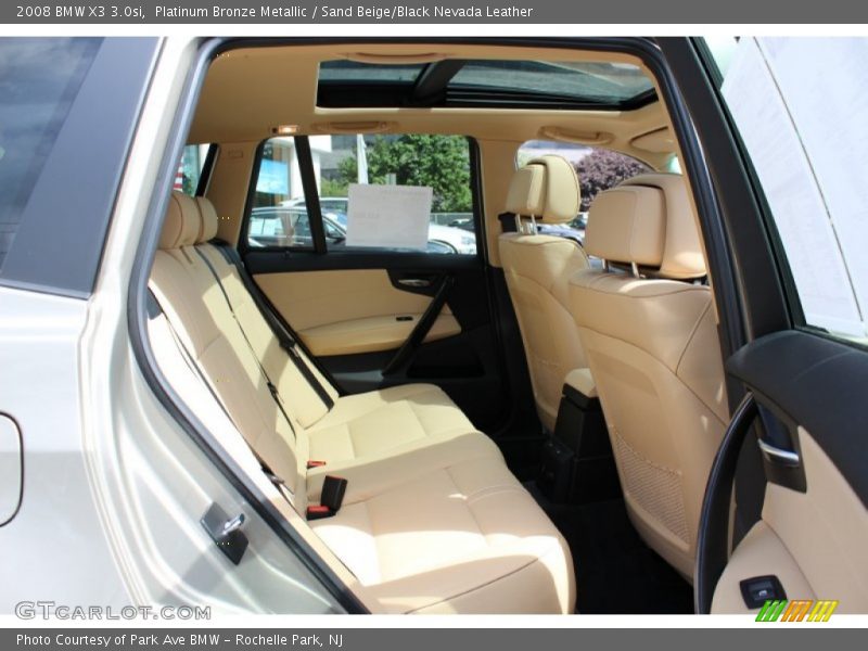 Platinum Bronze Metallic / Sand Beige/Black Nevada Leather 2008 BMW X3 3.0si