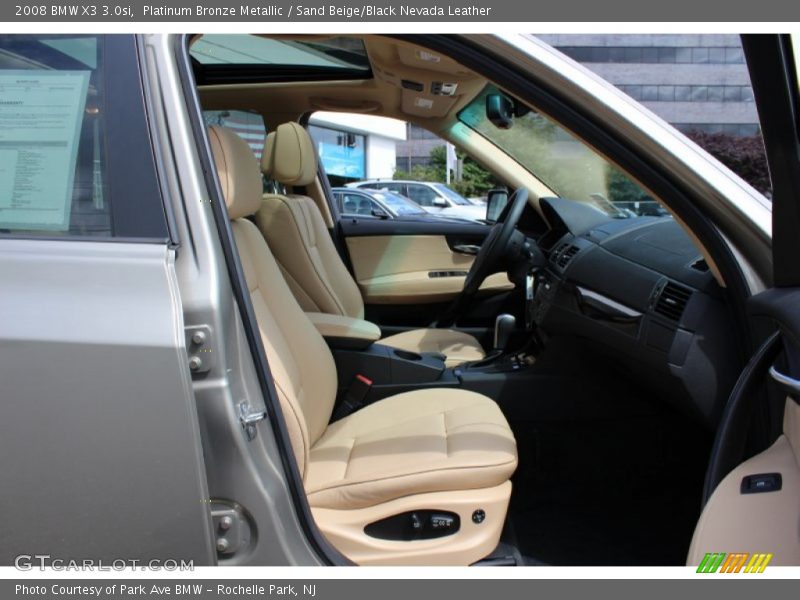 Platinum Bronze Metallic / Sand Beige/Black Nevada Leather 2008 BMW X3 3.0si