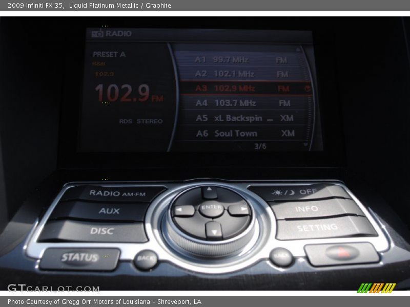 Liquid Platinum Metallic / Graphite 2009 Infiniti FX 35