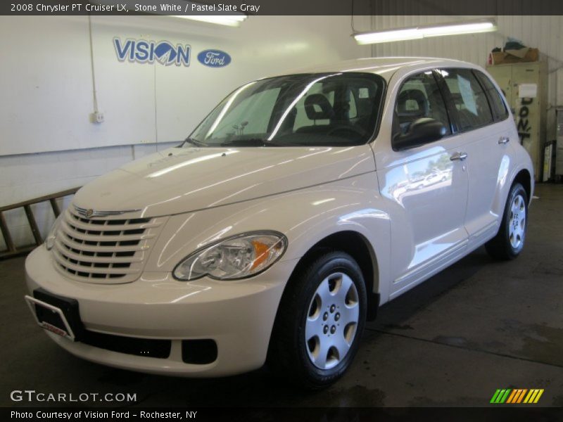 Stone White / Pastel Slate Gray 2008 Chrysler PT Cruiser LX