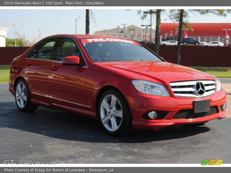 Mars Red / Grey/Black 2010 Mercedes-Benz C 300 Sport