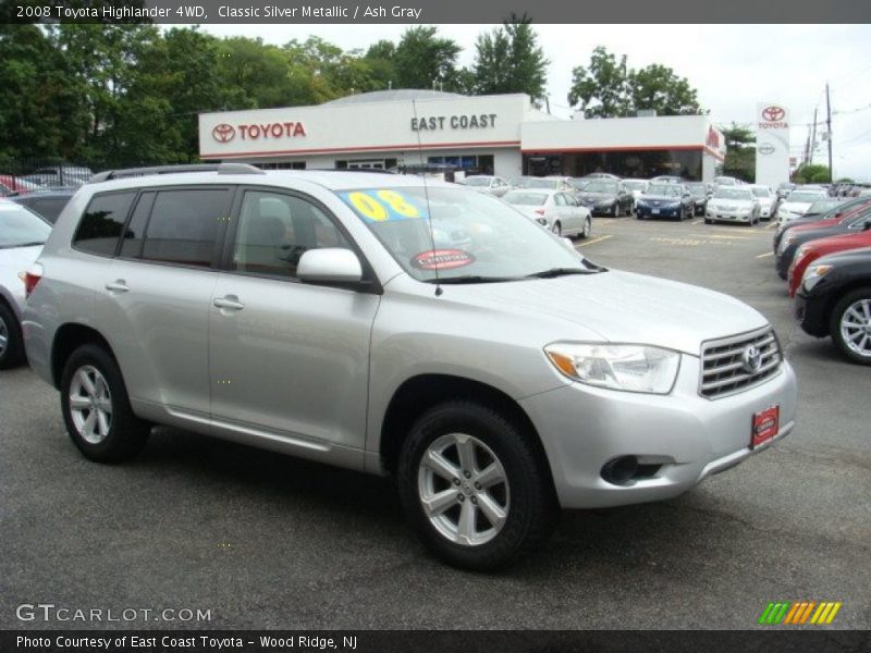 Classic Silver Metallic / Ash Gray 2008 Toyota Highlander 4WD