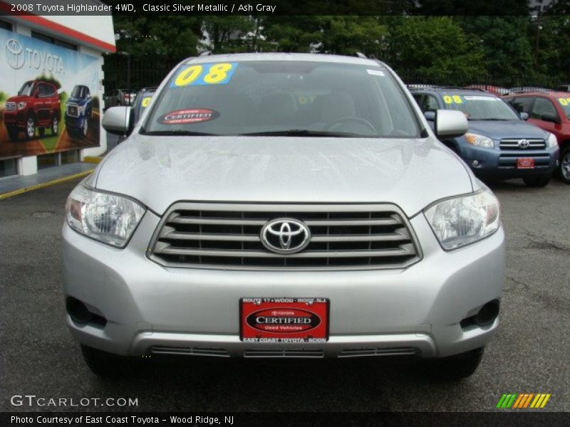 Classic Silver Metallic / Ash Gray 2008 Toyota Highlander 4WD
