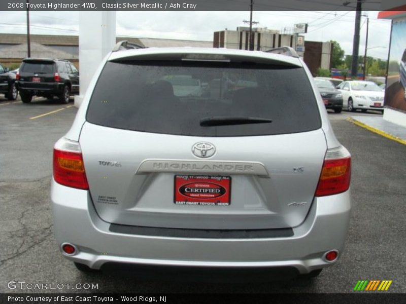 Classic Silver Metallic / Ash Gray 2008 Toyota Highlander 4WD