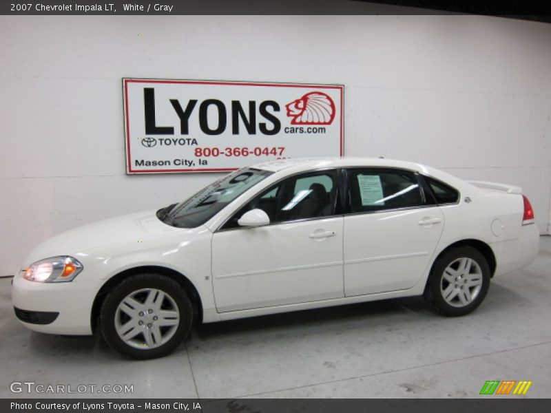 White / Gray 2007 Chevrolet Impala LT