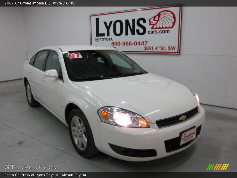 White / Gray 2007 Chevrolet Impala LT