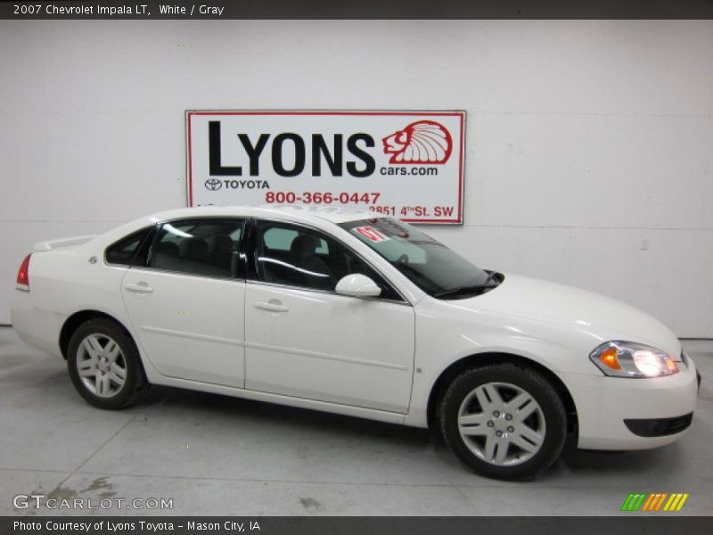 White / Gray 2007 Chevrolet Impala LT