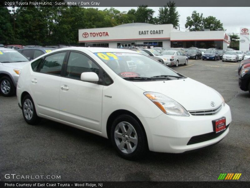 Super White / Dark Gray 2009 Toyota Prius Hybrid