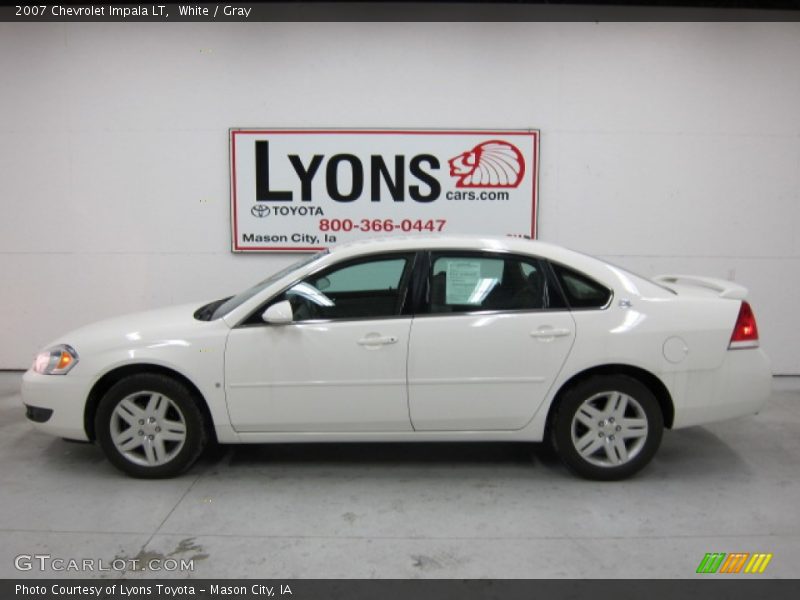 White / Gray 2007 Chevrolet Impala LT