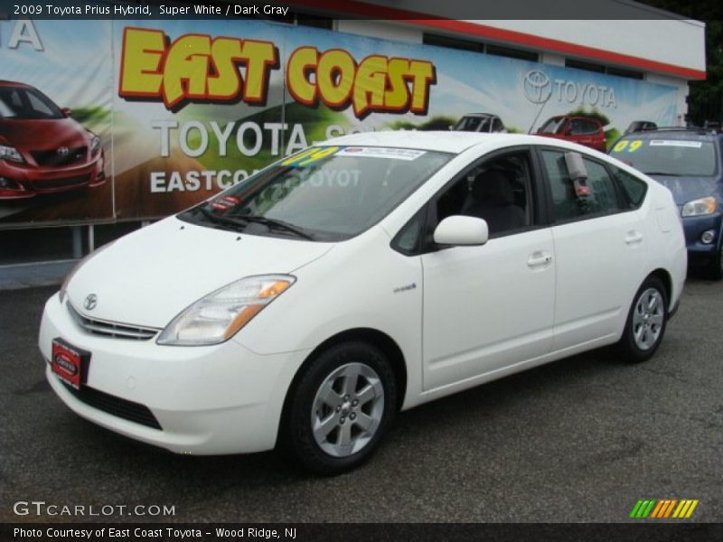 Super White / Dark Gray 2009 Toyota Prius Hybrid