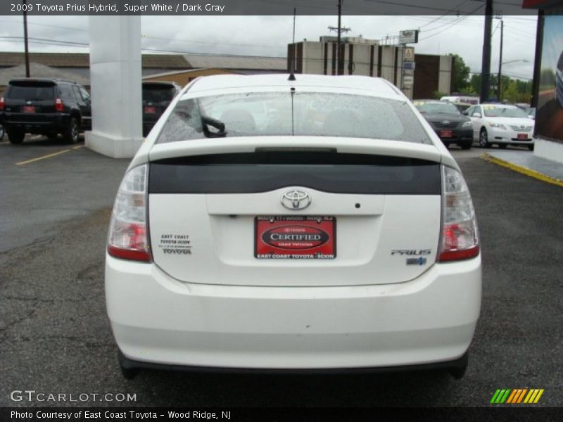 Super White / Dark Gray 2009 Toyota Prius Hybrid