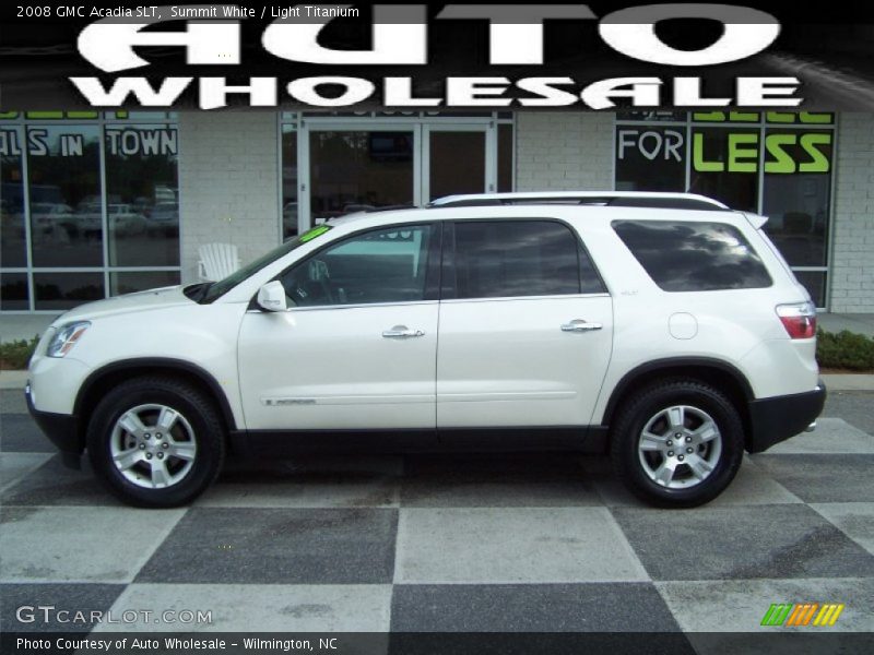 Summit White / Light Titanium 2008 GMC Acadia SLT