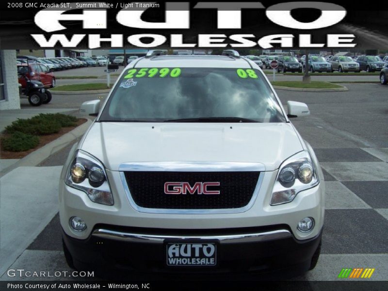 Summit White / Light Titanium 2008 GMC Acadia SLT