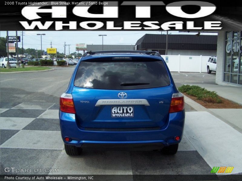Blue Streak Metallic / Sand Beige 2008 Toyota Highlander