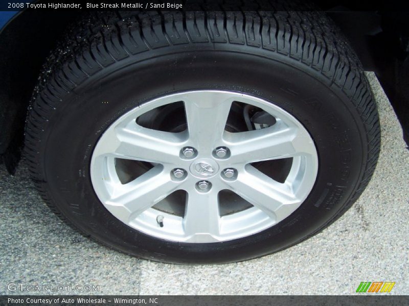 Blue Streak Metallic / Sand Beige 2008 Toyota Highlander