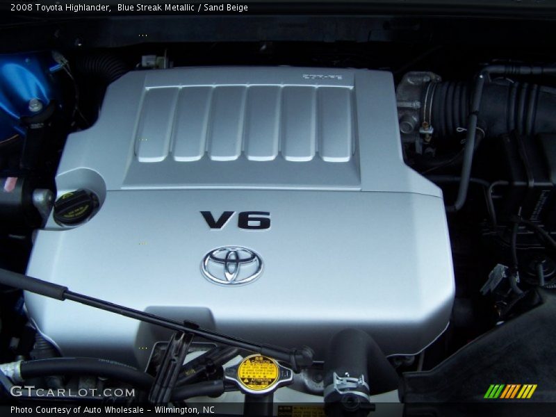 Blue Streak Metallic / Sand Beige 2008 Toyota Highlander