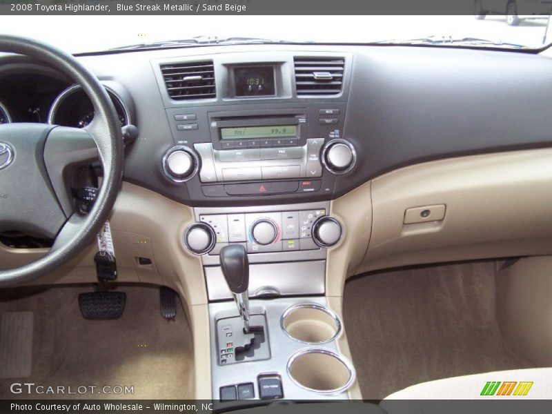 Blue Streak Metallic / Sand Beige 2008 Toyota Highlander