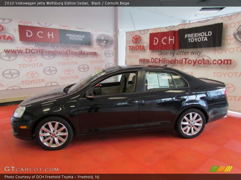 Black / Cornsilk Beige 2010 Volkswagen Jetta Wolfsburg Edition Sedan