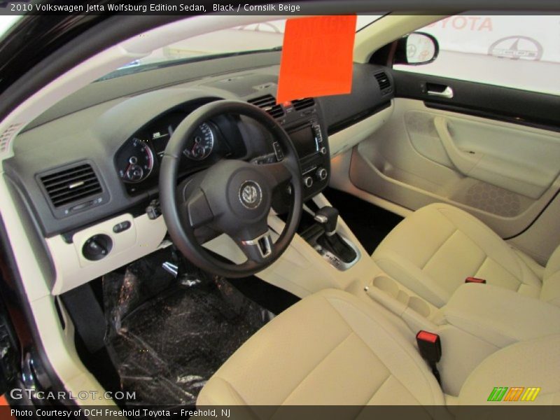 Black / Cornsilk Beige 2010 Volkswagen Jetta Wolfsburg Edition Sedan