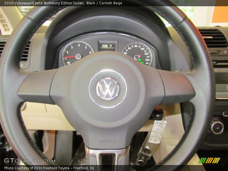 Black / Cornsilk Beige 2010 Volkswagen Jetta Wolfsburg Edition Sedan