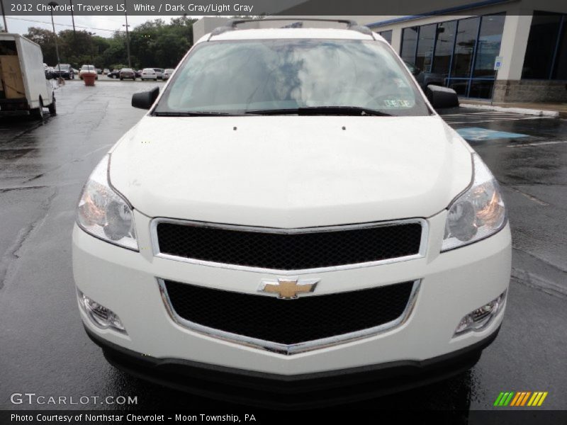White / Dark Gray/Light Gray 2012 Chevrolet Traverse LS