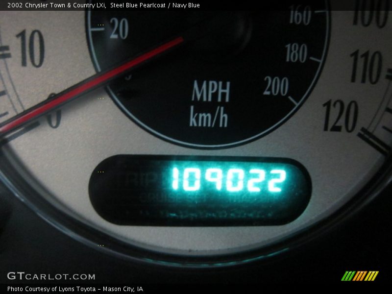 Steel Blue Pearlcoat / Navy Blue 2002 Chrysler Town & Country LXi