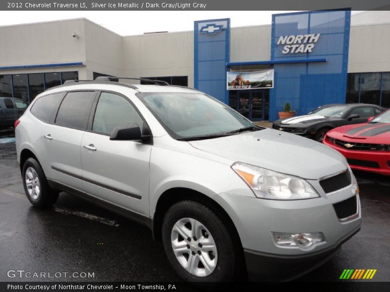 Silver Ice Metallic / Dark Gray/Light Gray 2012 Chevrolet Traverse LS