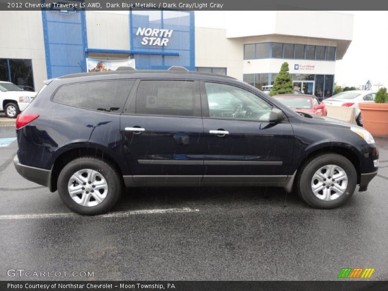 Dark Blue Metallic / Dark Gray/Light Gray 2012 Chevrolet Traverse LS AWD
