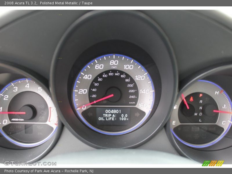 Polished Metal Metallic / Taupe 2008 Acura TL 3.2