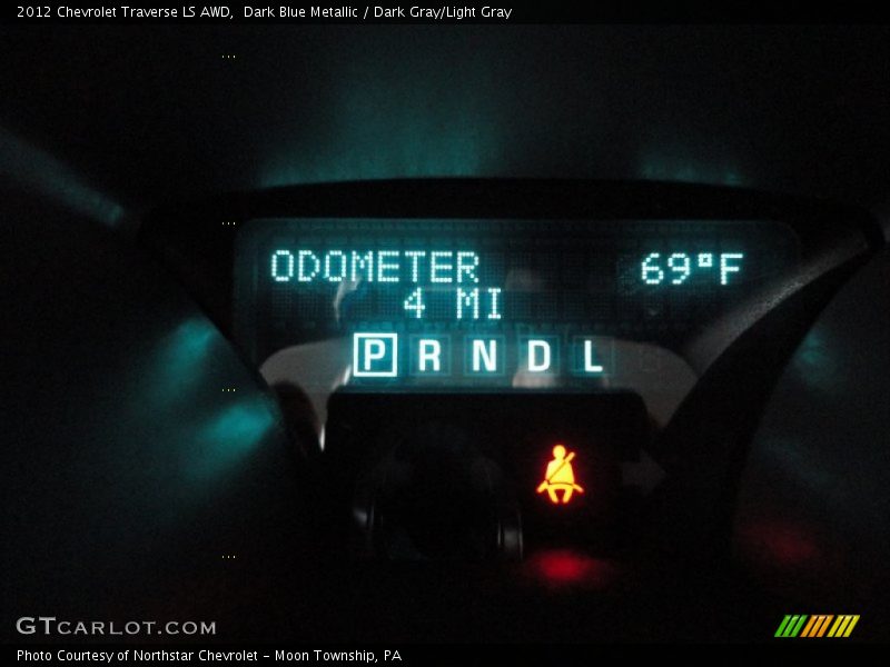 Dark Blue Metallic / Dark Gray/Light Gray 2012 Chevrolet Traverse LS AWD