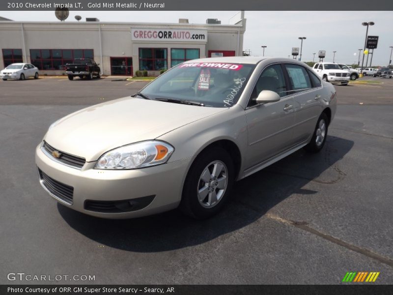 Gold Mist Metallic / Neutral 2010 Chevrolet Impala LT