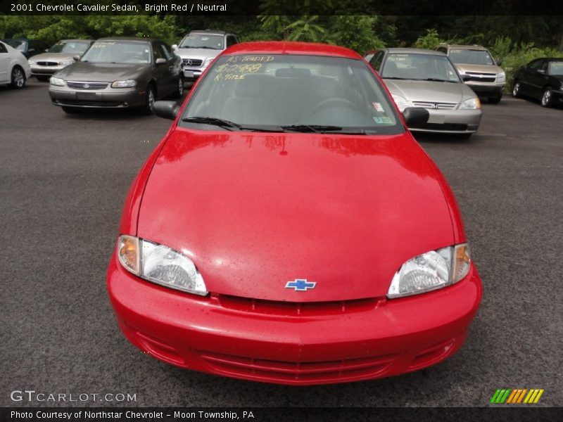 Bright Red / Neutral 2001 Chevrolet Cavalier Sedan
