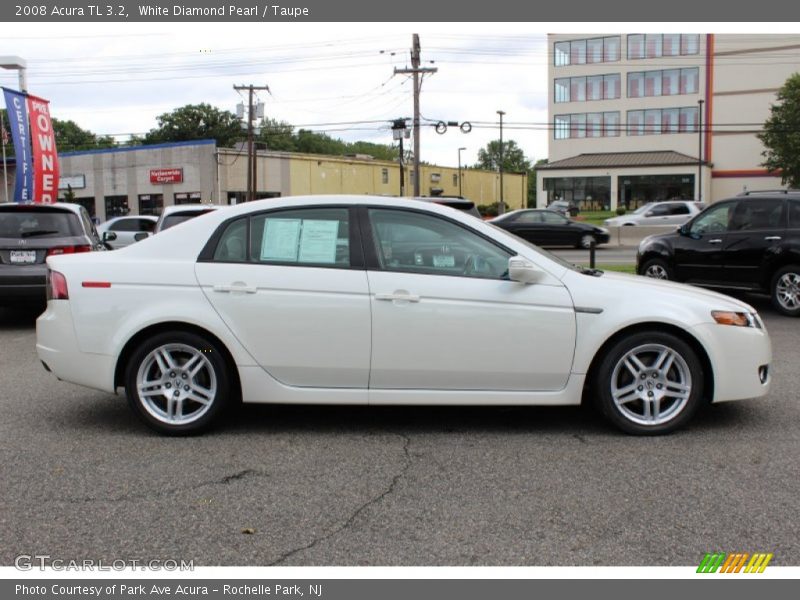 White Diamond Pearl / Taupe 2008 Acura TL 3.2