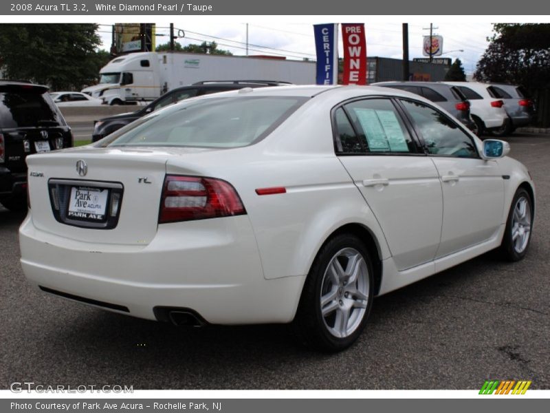 White Diamond Pearl / Taupe 2008 Acura TL 3.2
