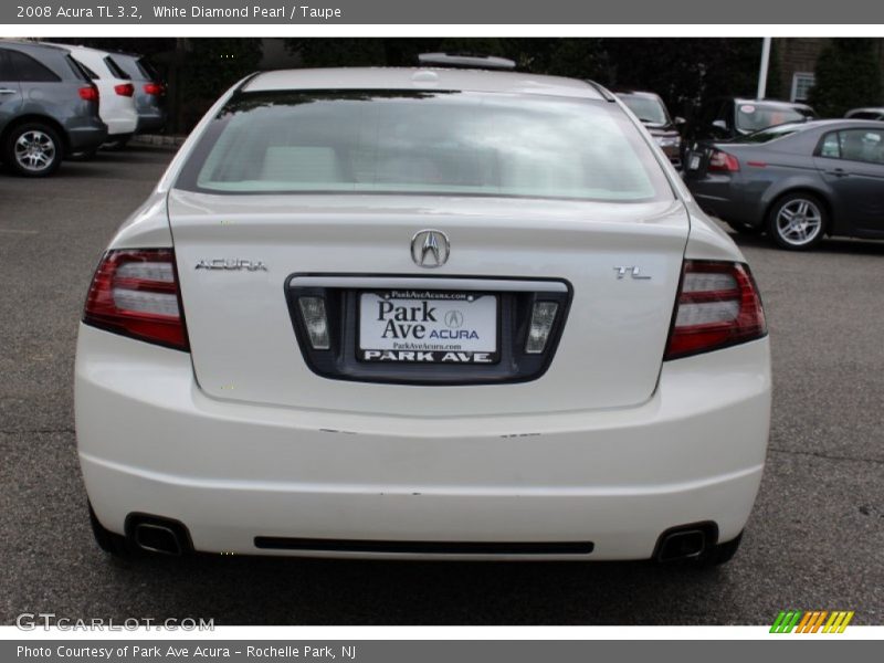 White Diamond Pearl / Taupe 2008 Acura TL 3.2