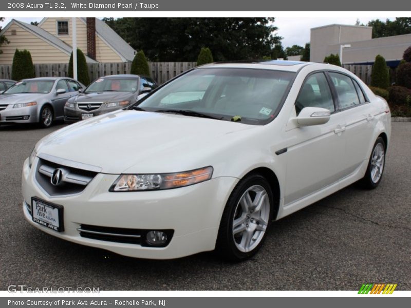 White Diamond Pearl / Taupe 2008 Acura TL 3.2