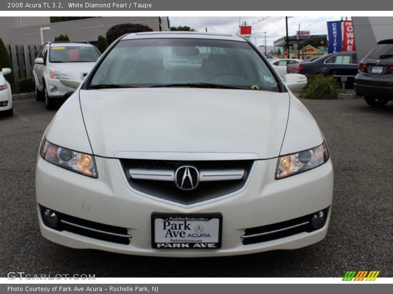 White Diamond Pearl / Taupe 2008 Acura TL 3.2