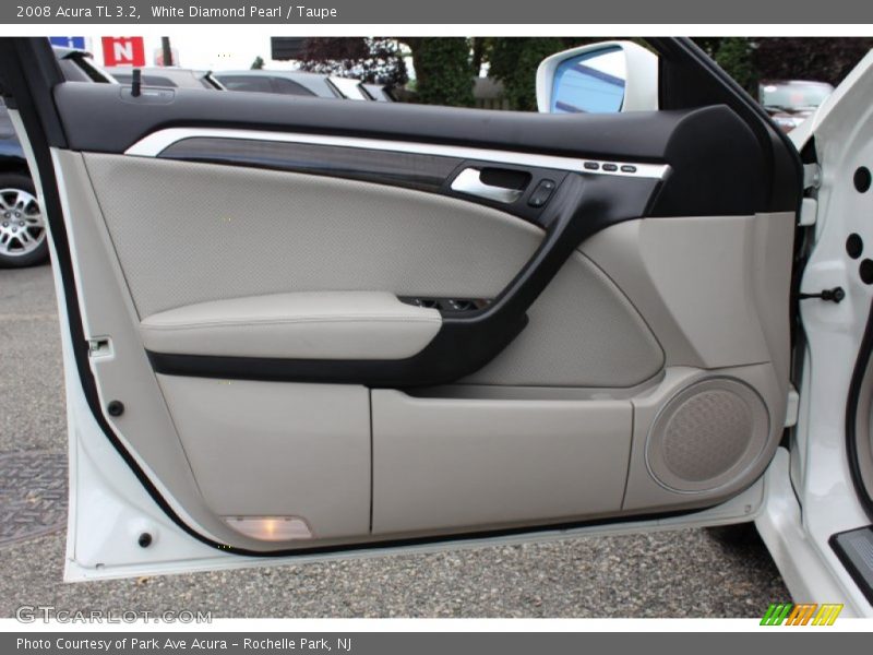 White Diamond Pearl / Taupe 2008 Acura TL 3.2
