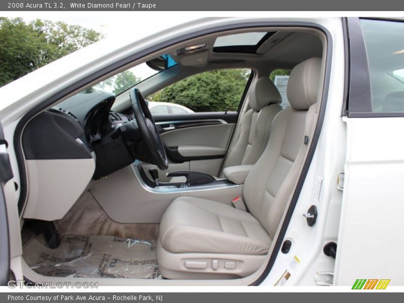 White Diamond Pearl / Taupe 2008 Acura TL 3.2
