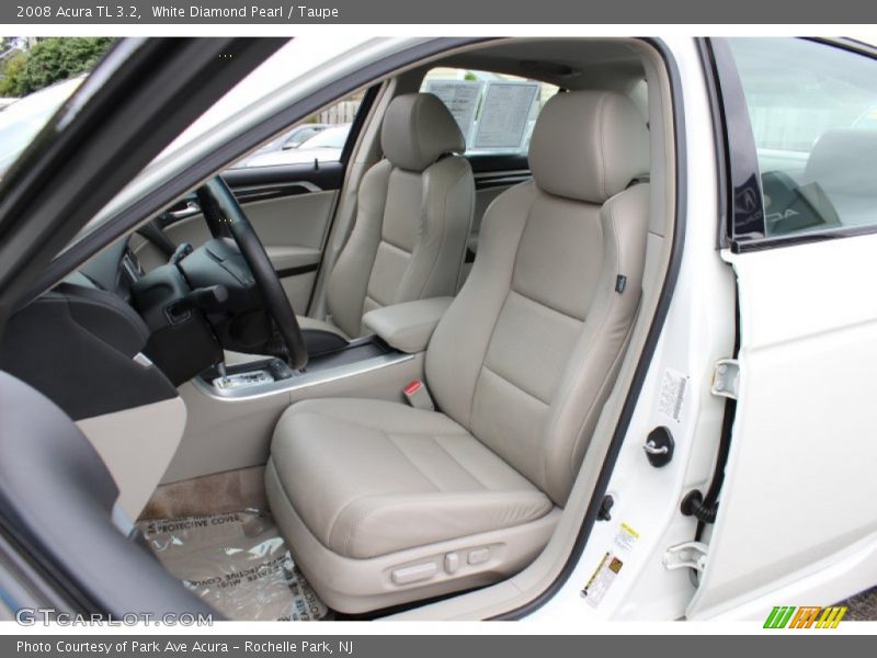White Diamond Pearl / Taupe 2008 Acura TL 3.2