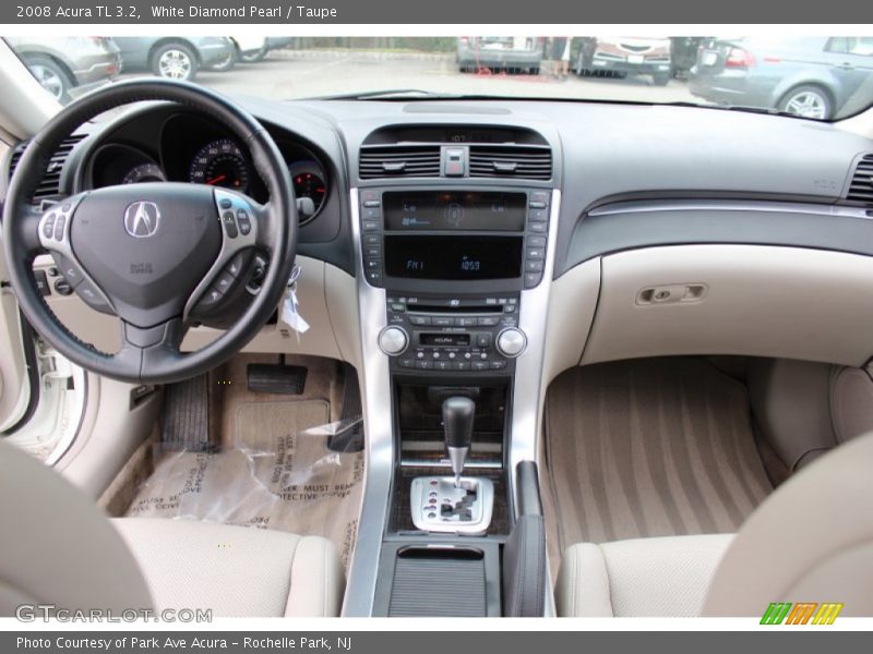 White Diamond Pearl / Taupe 2008 Acura TL 3.2